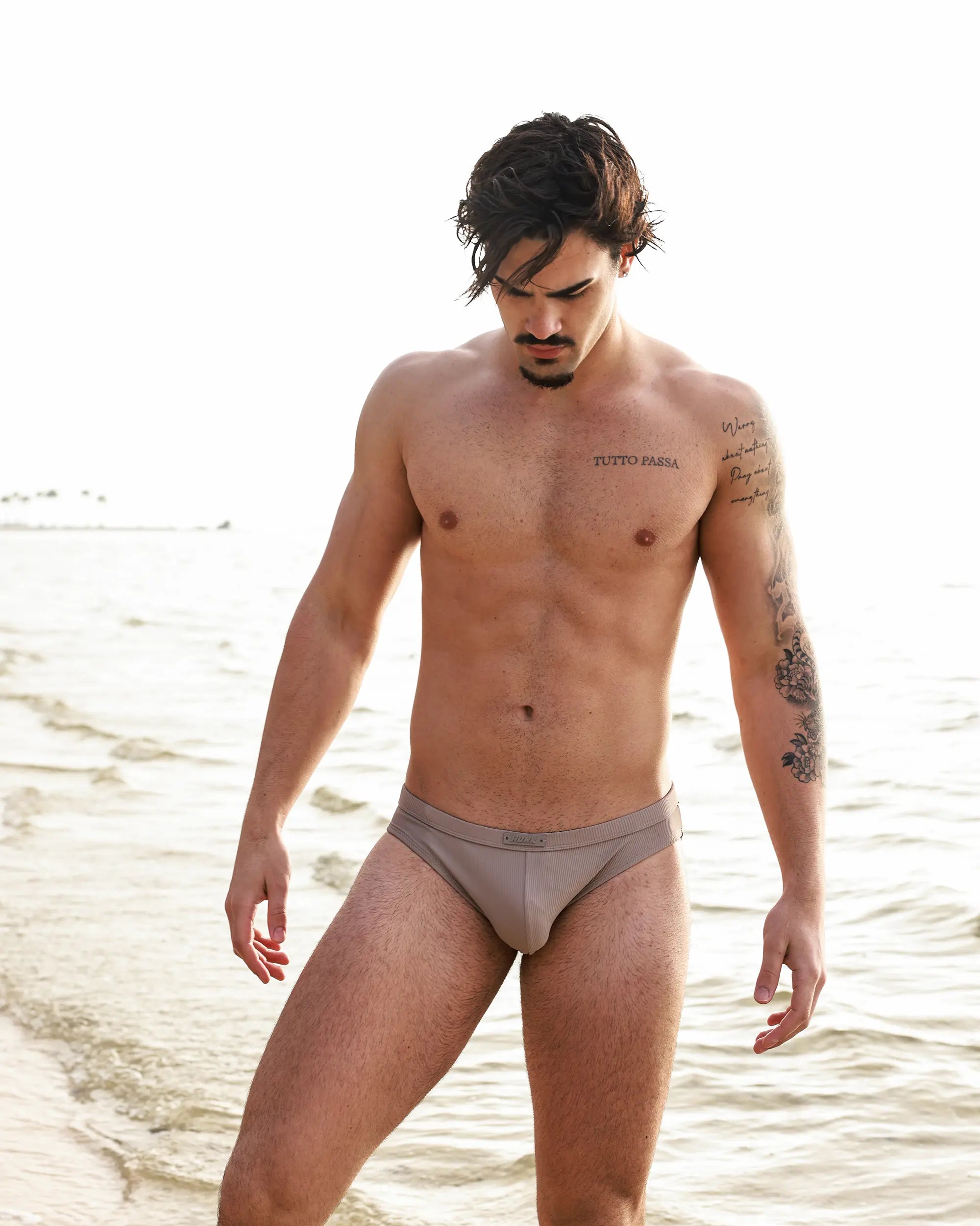 Driftwood Ribbed Swim Brief
