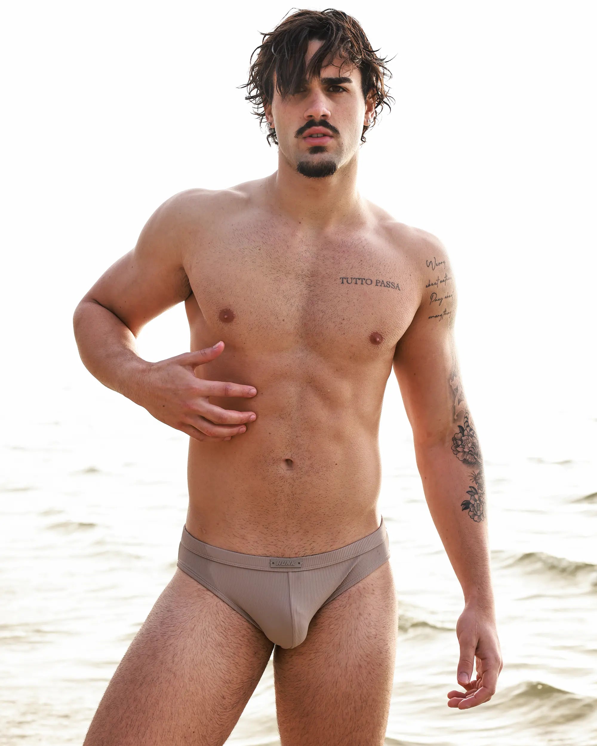 Driftwood Ribbed Swim Brief