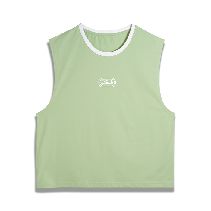 Moss Boxy Cropped Tank