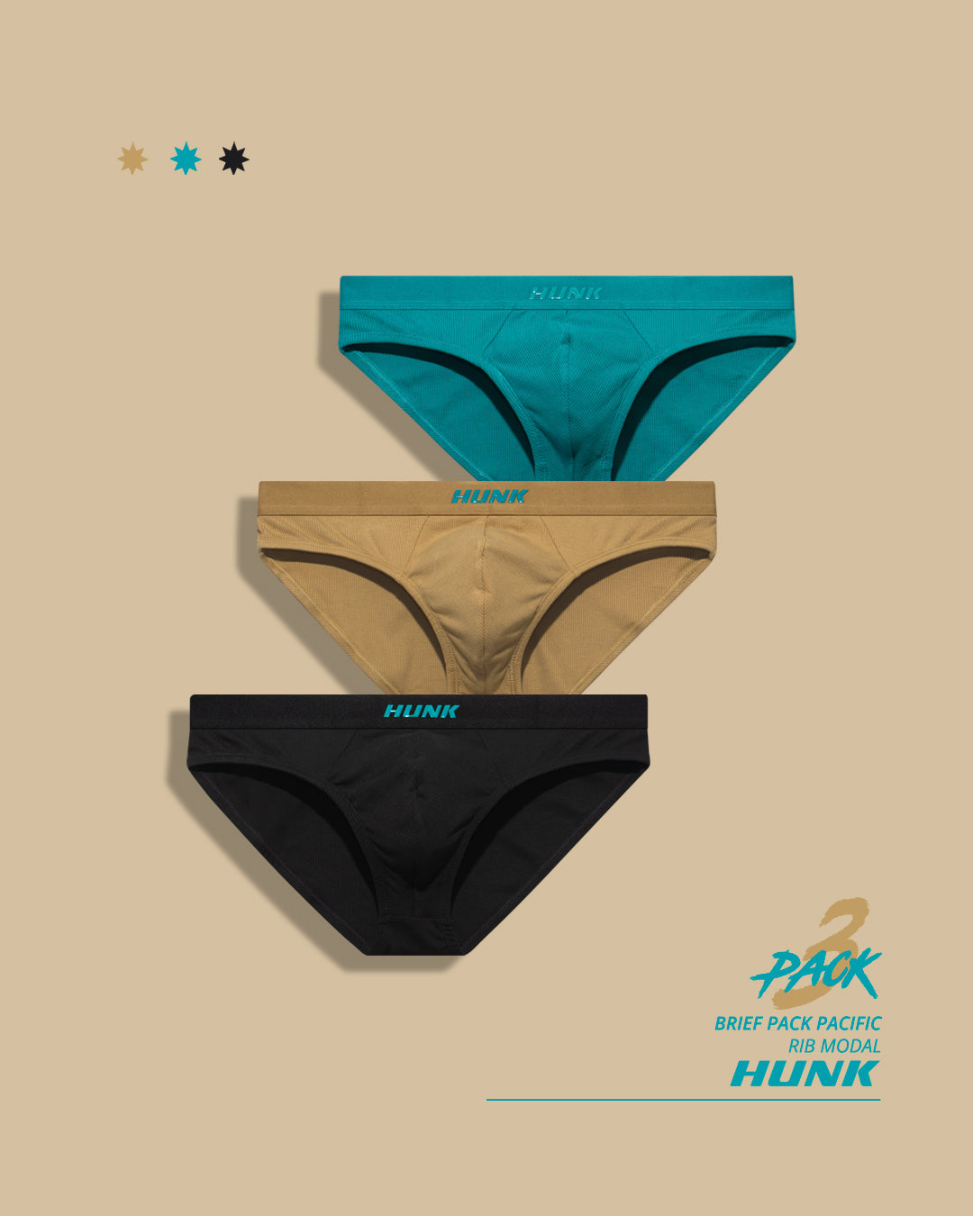 Pacific 3-pack Briefs - HUNK Menswear